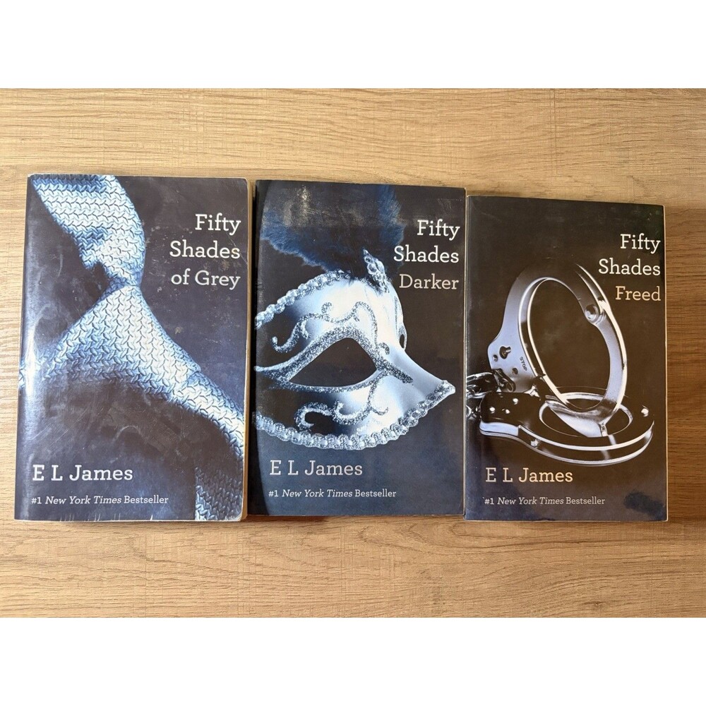 Fifty Shades Trilogy E L James Grey Darker Freed 3 Paperback Book Set
